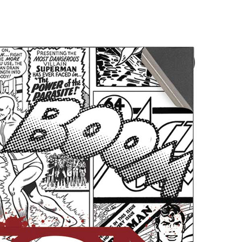 DC Comics Superman Comic Pattern Logo in Red XBox Series X Digital Edition Console Skin